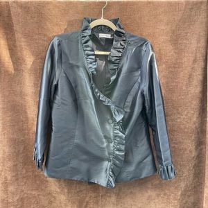 CalvinKlein Ruffled Blazer